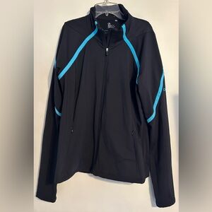 Gap Fit Women's Black Jacket with Blue Accents size XL